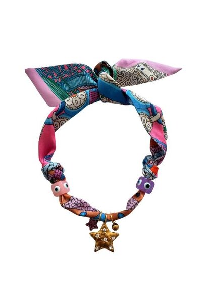 ByMelo bandana ketting roze | sieraad