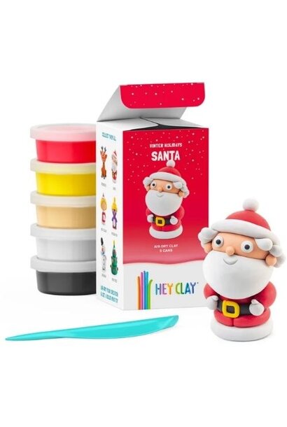 Hey Clay winter holidays santa - 5 cans | boetseerklei