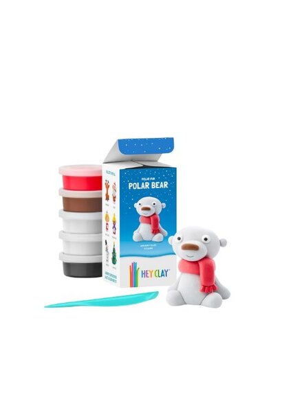 Hey Clay winter holidays polar bear - 5 cans | boetseerklei