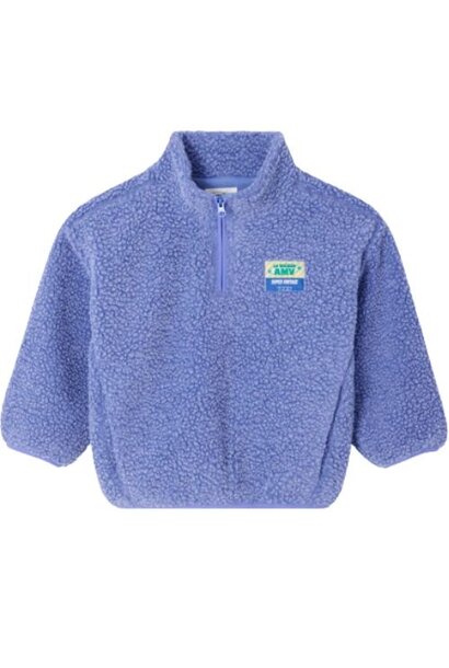 American Vintage hoktown sweat long ml col zippe provence chine trui