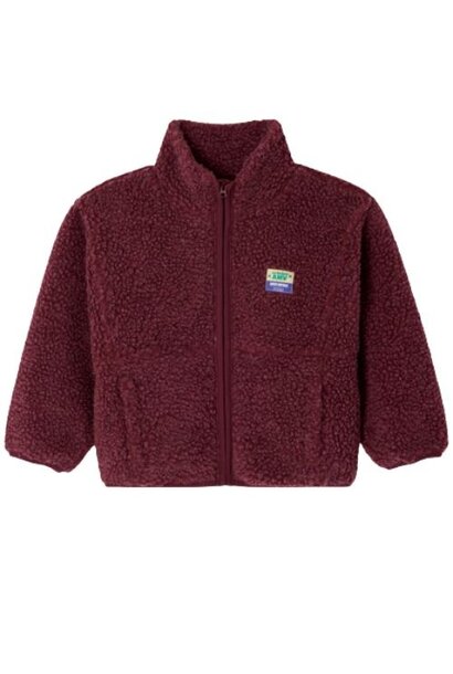 American Vintage hoktown veste courte ample ml zippee bordeaux chine trui