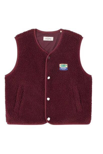 American Vintage hoktown veste ample sm bordeaux chine gilet