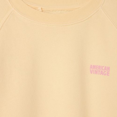 American Vintage izubird sweat ml col rond vanille vintage trui-2