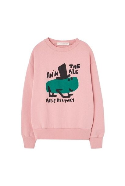 The Animals Observatory bear kid sweatshirt soft pink trui