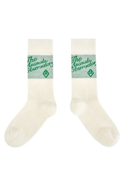 The Animals Observatory snail kid socks green sokken
