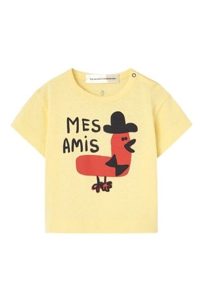 The Animals Observatory pangolin baby t-shirt soft yellow