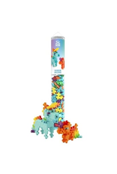 Plus-Plus rainbow unicorns 100 stuks tube