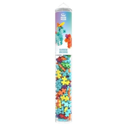 Plus-Plus rainbow unicorns 100 stuks tube-5
