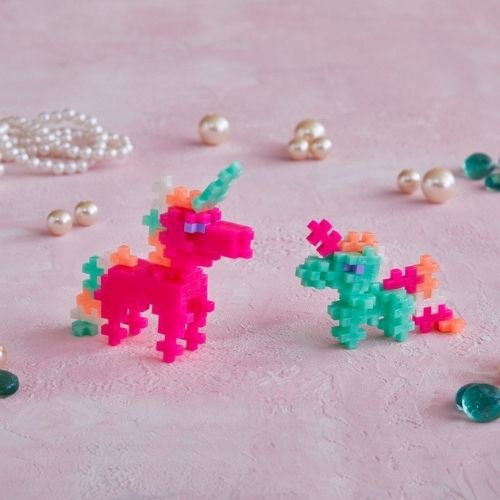 Plus-Plus pearl unicorns 100 stuks tube-2