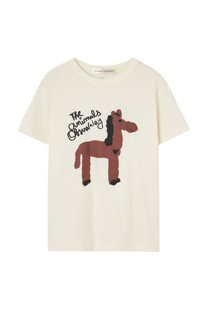 The Animals Observatory rooster kid t-shirt raw white