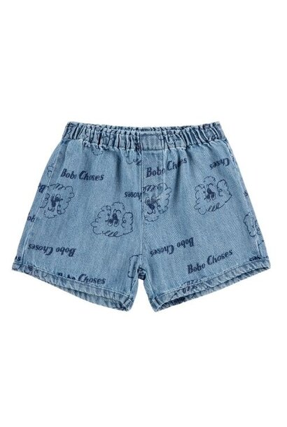 Bobo Choses pickles the dog all over denim short - korte broek
