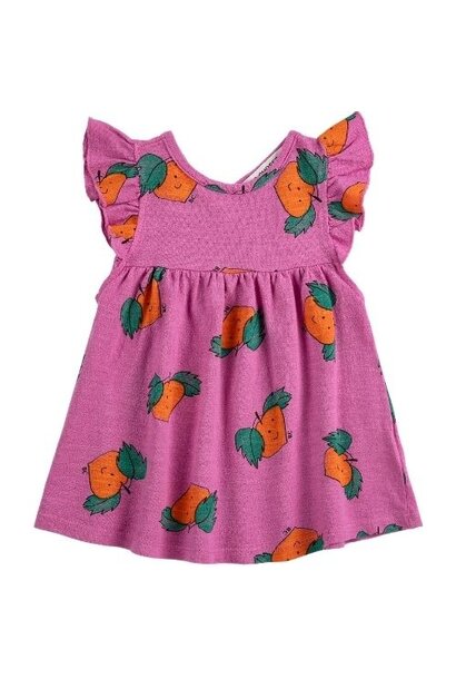 Bobo Choses tangerine all over ruffled dress - jurk