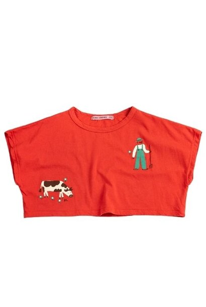 Bobo Choses farm adventure cropped t-shirt