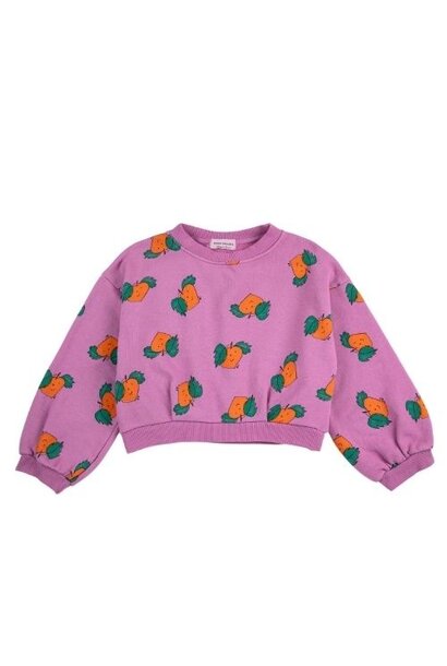 Bobo Choses tangerine all over cropped sweatshirt - trui