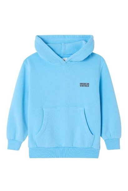 American Vintage izubird sweat ml capuche bleu ciel vintage hoodie