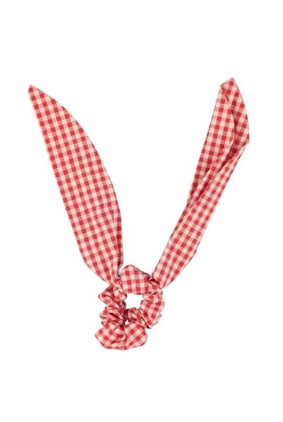 Piupiuchick scrunchie red & ecru checkered - wokkel