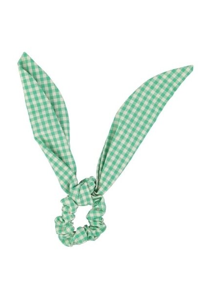 Piupiuchick scrunchie green & ecru checkered - wokkel