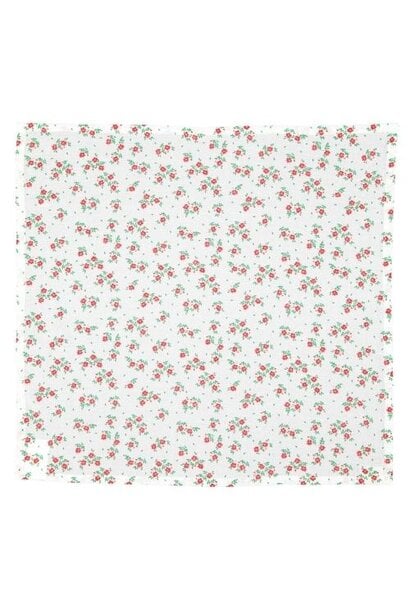 Piupiuchick bandana ecru w/ red flowers allover - hoofband