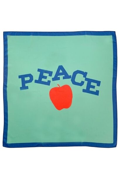 Piupiuchick silky bandana turquoise w/ "peace print - hoofdband