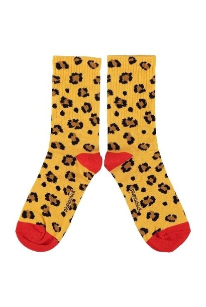 Piupiuchick socks mustard animal print - sokken