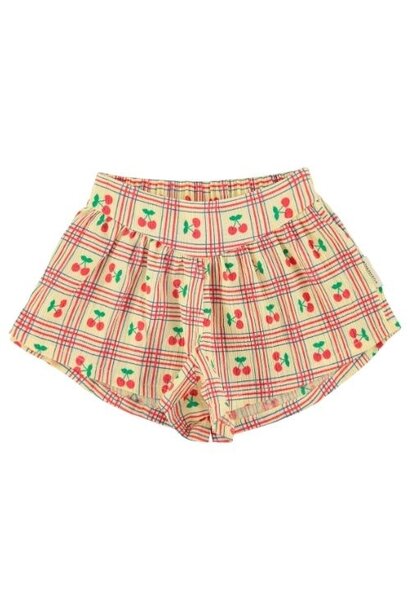 Piupiuchick shorts light yellow w/ cherries allover