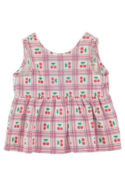 Piupiuchick top ecru w/ cherries allover