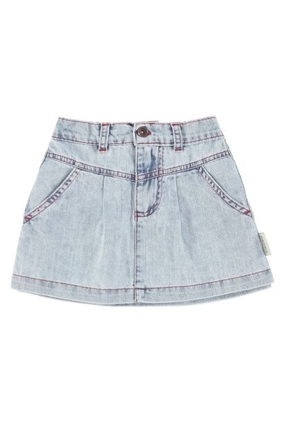 Piupiuchick short skirt blue light denim - rok