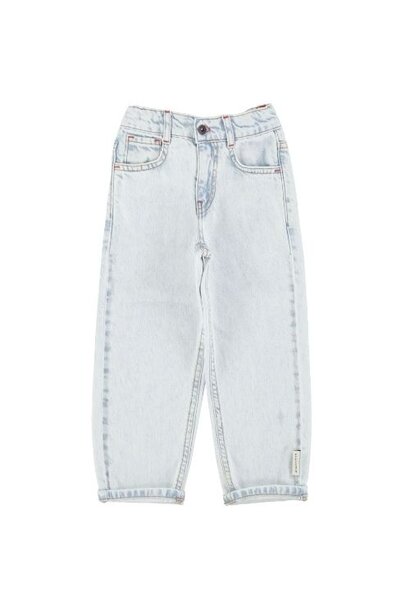 Piupiuchick unisex trousers washed light blue denim - broek