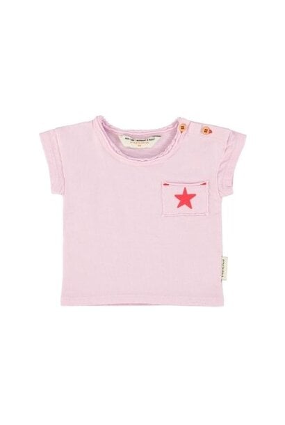 Piupiuchick baby t-shirt lilac w/ "A" print