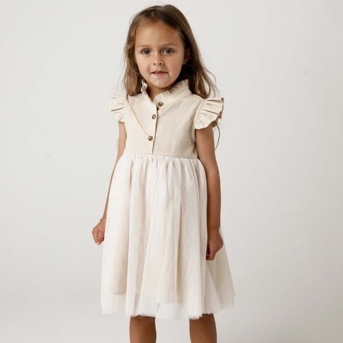 Donsje Amsterdam fleurance dress soft sand - jurk-3