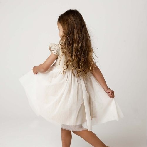 Donsje Amsterdam fleurance dress soft sand - jurk-2