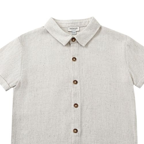 Donsje Amsterdam brammie shirt warm white melange-3