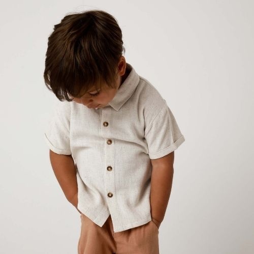 Donsje Amsterdam brammie shirt warm white melange-2