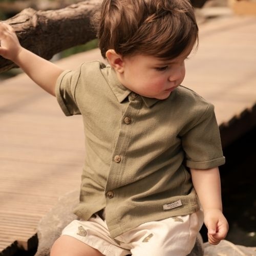 Donsje Amsterdam baby brammie shirt jade green-2