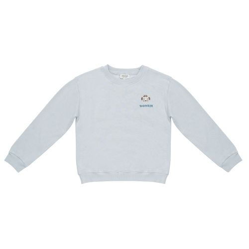 Donsje Amsterdam muckie sweater white tiger ice blue - trui-1
