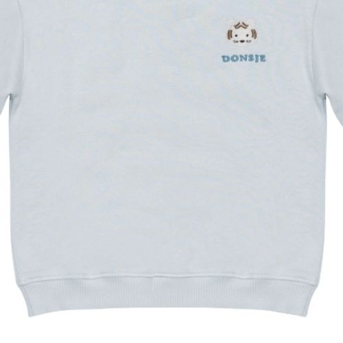 Donsje Amsterdam muckie sweater white tiger ice blue - trui-4
