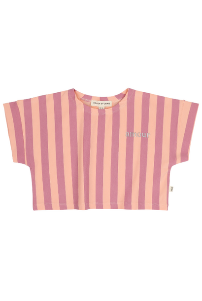 House of Jamie relaxed tee violet bellini stripes - shirt