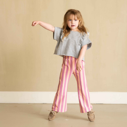 House of Jamie flared pants violet bellini stripes - broek-4