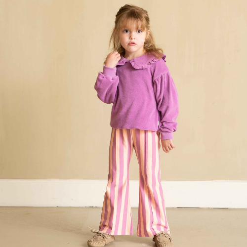 House of Jamie flared pants violet bellini stripes - broek-2