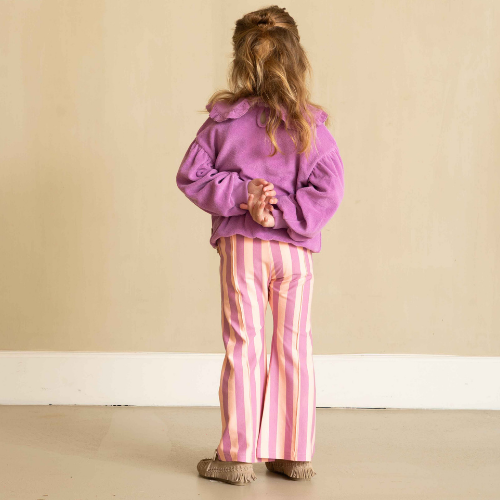 House of Jamie flared pants violet bellini stripes - broek-3