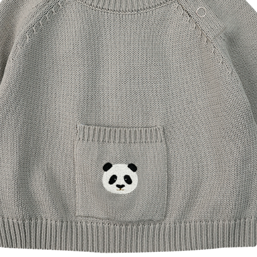 Donsje Amsterdam loeke sweater panda silver grey - trui-4