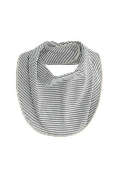 Gray Label baby bib gots stone grey - cream | slab