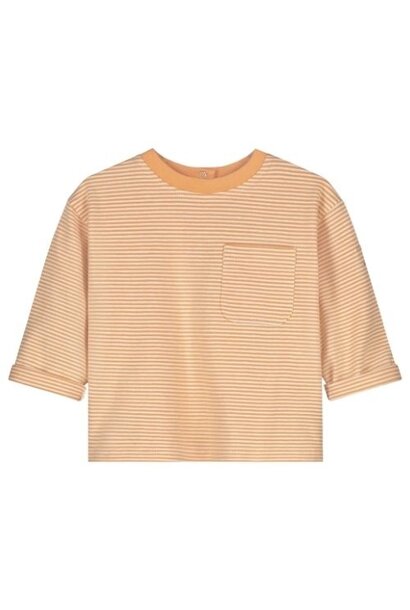 Gray Label baby l/s pocket tee gots melon - cream | shirt