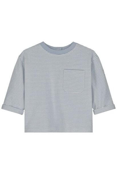 Gray Label baby l/s pocket tee gots stone grey - cream | shirt