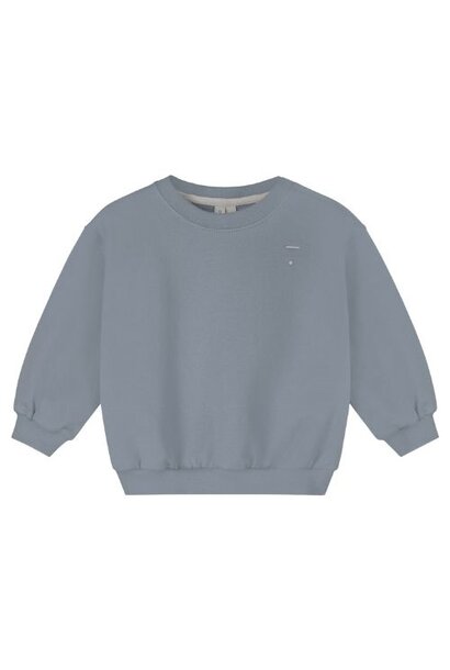 Gray Label baby dropped shoulder sweater gots stone grey | trui