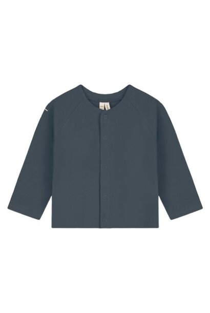 Gray Label baby raglan cardigan gots blue grey | vest