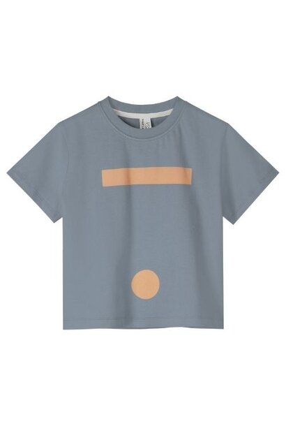 Gray Label oversized tee w/ logo gots stone grey - melon | t-shirt