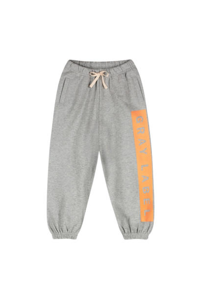 Gray Label track pants 15Y anniversary grey melange - bright melon broek