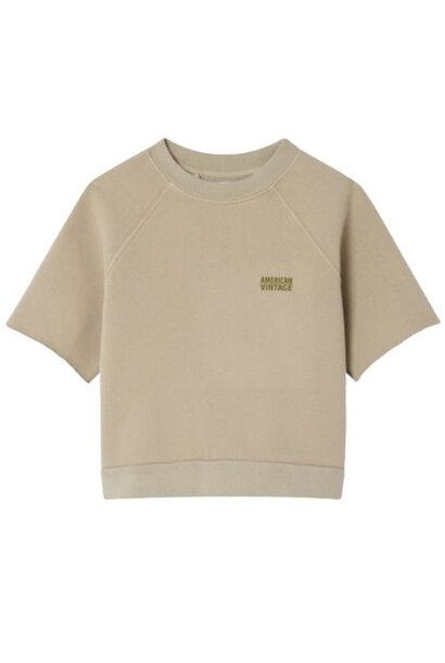 American Vintage izubird sweat mc col rond seigle vintage shirt