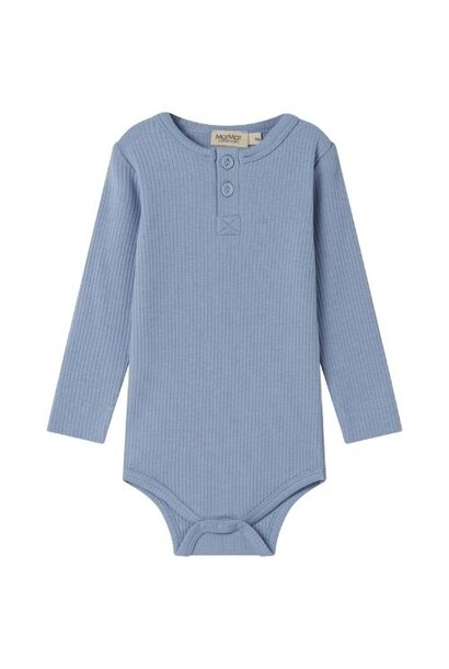 MarMar Copenhagen body ls modal blue iris - romper
